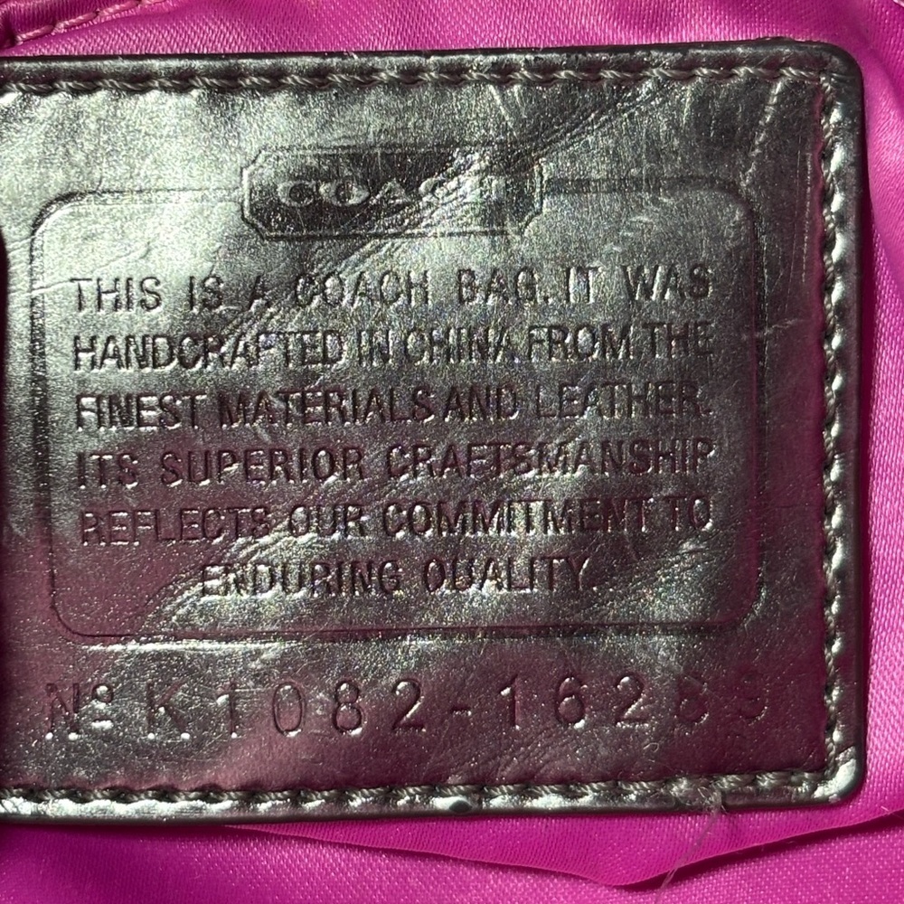 Coach Poppy Cream and Pink Signature Tote Bag with Monogram 16289 - Picture 9 of 16